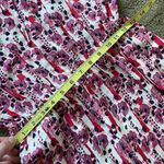 Warm NYC geranium metallic floral gorgeous gold trim dress Pink Photo 7