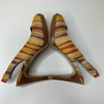 Moda  Striped Slingback Heels Size 6 Photo 4