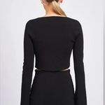 En Saison Calix Mini Knit Skirt in Black Photo 2