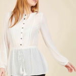 Mod Cloth Adored Aesthetic Swiss Dot Blouse Small Photo 0