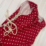 Clothes By American Two Shot Red Polka Dot Lace Up Side Cut Out Dress Size S Photo 5