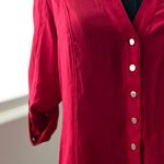 Bebe Sheer Buttonon Down Shirt with Gold Snap-on Buttons in Size XXS Photo 3