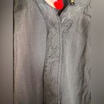 ASTR  The Label Black Boho Laser cut V Neck Button Down Blouse Medium $98 Photo 7