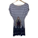 One Clothing Y2K Smocked Waist Paisley Print Mini Top Dress Size M Photo 2