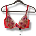 For Love & Lemons Shimmer Zinnia Embroidery Y2K Sheer Underwire Bra 36D NEW Size undefined Photo 0
