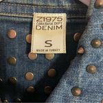 ZARA - Women’s Denim Jacket With Gold Spikes Size S Photo 6