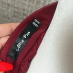 Alisa Pan Burgundy Tulle Flowy Fairycore Skirt Sheer Knee Length Plus Size Size 14 Photo 4