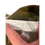 ZARA  Womens Sweatshirt Ribbed Sleeve Olive/Army Green Small Photo 9
