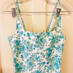 XOXO Vintage Y2K dresses white & blue linen floral dress Photo 6