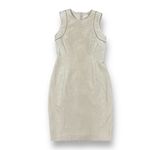 Calvin Klein Faux Suede Sleeveless Knee-Length Sheath Dress Cream Size 4 Photo 13