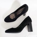 Aquatalia Aquitalia Black Quilted Round Toe Block Heels Black Size 6 Photo 0