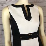 Tahari  Arthur S. Levine Black & White Houndstooth Sheath Dress size 2 Photo 3