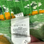 Aerie Tie Front Crop Top Beach Floral Green Yellow White Large Smocked Back Photo 11