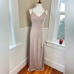 Birdy Grey NWT  Jay Dress in Crepe Taupe Mocha Cream Medium Minimalist Gown Photo 2