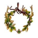 Woodland Elf Headpiece Fairy Leaves Green Rhinestone Crown Headband For Festival Photo 0
