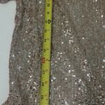 A.U.W Sequin Top size M rose gold color with lining Pink Size M Photo 6