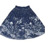Anthropologie NWT by  Haven Pleated Knit Midi in Blue White Sweater Skirt S Photo 0