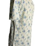 Circa 2000 Waffle Knit Nightgown Sleep Shirt M White Floral Short Sleeve Cotton Size M Photo 4