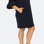 nwot standards & practices Crepe Knit Balloon Sleeve Dress size 2X Blue Photo 6