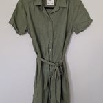 Abercrombie & Fitch Olive linen Blend Shirt Dressbsz Xs Photo 0