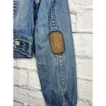 Old Navy Denim Jacket Womens S Distressed with elbow patch Photo 5