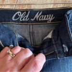 Old Navy Dark Denim Mini Skirt Zippers Size 2  Stretch Fit Low Rise Cowgirl Punk Photo 9