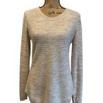 (F-189)Lety & Me Cream Sweater with Brown elbow patches, stitch fix, Size S Photo 0