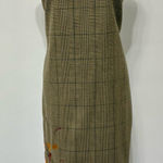 Harvé Benard Vintage Harve Benard Brown Plaid 100% Wool Dress Sz 12 Fall Autumn Leaf Photo 0