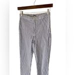 Free People Skinny Jeans Jeggings Blue Railroad ivory pinstripe stretch pant Photo 1