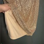 Adrianna Papell Adrianna Pappel Women’s Rose Gold Sequin Knee Length Skirt Lined Size Small Photo 5
