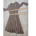 Oleg Cassini 80s 90s Vintage  Couture Formal Beaded Crêpe Dress Beige Size 6 Photo 5