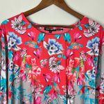 TOLANI COLLECTION Tunic Top Large Narissa Poppy Floral Caftan Kimono Boho Flowy Red Size undefined Photo 4