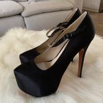 Victoria Colasanto Bond Street Black Satin Pump Stiletto Size 6.5 Photo 6
