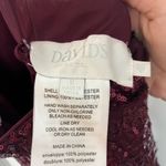 David's Bridal Burgundy Sequin prom dress Photo 5