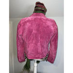 Style & Co Women's Vintage Retro. Pink Suede Leather Jacket L Photo 5