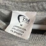 Zyia  Gray Quilted Combo Pocket Hoodie Sweatshirt Photo 3