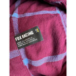 Fox Racing Flannel Plaid Button Front Shirt size Large‎ womens Moto Western Pink Photo 2