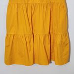 CeCe Orange Gold Sleeveless Tiered Cotton Dress Size Large Gold Mini Dress Photo 3