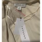 Topshop  Cream Wrap Belt Blouse Deep V-Neck Size 6 NWT Photo 8