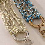 Free People NWT Acadia Anklet With Tassel in Cream & Silver Photo 4