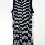 CAbi ATC Wink Black White Striped High Low Hem Sleeveless Dress #5946 Size Large Photo 1