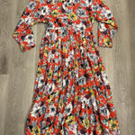 Kenar Vintage Ann Tjian  2 Red‎ Floral 3/4 Sleeve Dress  Size 6 Photo 0