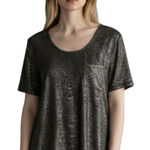 Sparkle & Fade  Metallic Short Sleeve Top Photo 0