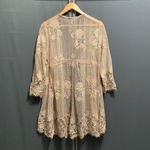 Miss Chievous BB-Women's Lace Cardigan, Beige, Size L Photo 4