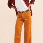 Paige | Nellie Wide Leg Corduroy Culotte in Marigold | 26 Photo 3