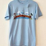 Disney NWT World Parks Mickey & Minnie Where Dreams Come True Blue Top Small Photo 0