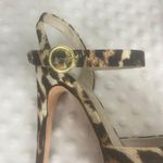 Alice + Olivia Leopard Print Fabric Stiletto Platform Sandals Size 37 Photo 4