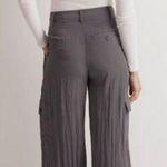Madewell the petite harlow wide-leg cargo pant size 00P gray viscose Photo 1