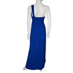 BCBGMAXAZRIA  One Shoulder Faux Wrap Dress Surf Blue Women’s Sz 0 Photo 5