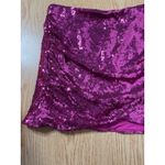 Sincerely Jules New Women’s  Sequined Ruched Mini Skirt Dark Pink size Medium Photo 1